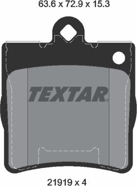 Textar 2191901 - Гальмівні колодки, дискові гальма autozip.com.ua