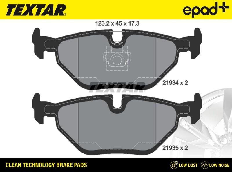 Textar 2193402CP - Гальмівні колодки, дискові гальма autozip.com.ua