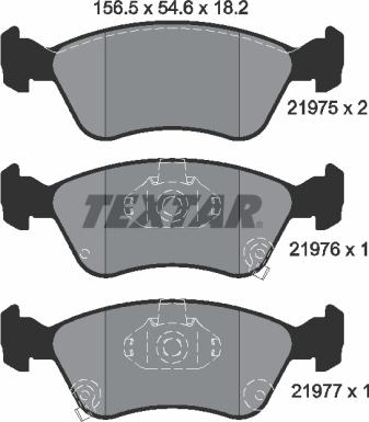 Textar 2197502 - Гальмівні колодки, дискові гальма autozip.com.ua