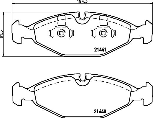 Textar 2144001 - Гальмівні колодки, дискові гальма autozip.com.ua