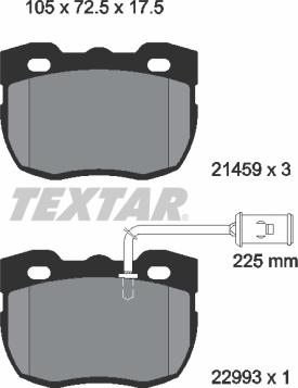 Textar 2145905 - Гальмівні колодки, дискові гальма autozip.com.ua