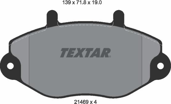 Textar 89002600 - Комплект гальм, дисковий гальмівний механізм autozip.com.ua