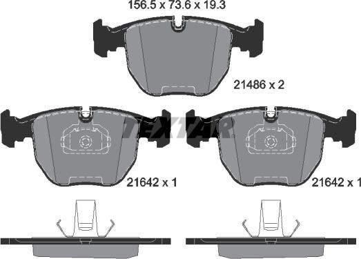 Textar 2148604 - Гальмівні колодки, дискові гальма autozip.com.ua