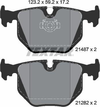 Textar 2148703 - Гальмівні колодки, дискові гальма autozip.com.ua