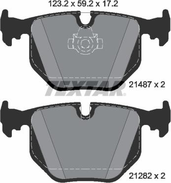 Textar 2148781 - Гальмівні колодки, дискові гальма autozip.com.ua