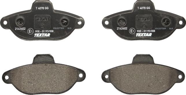 Textar 2143602 - Гальмівні колодки, дискові гальма autozip.com.ua