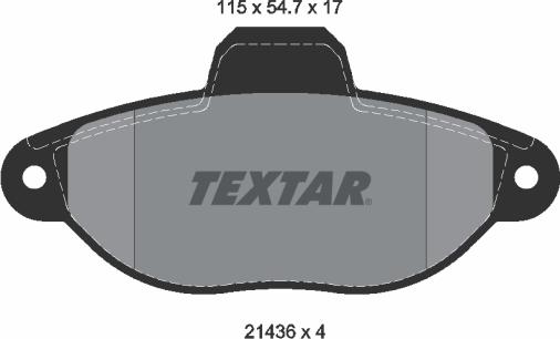 Textar 2143602 - Гальмівні колодки, дискові гальма autozip.com.ua