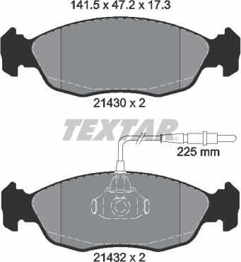 Textar 89010800 - Комплект гальм, дисковий гальмівний механізм autozip.com.ua