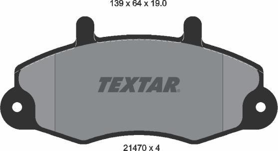 Textar 89002800 - Комплект гальм, дисковий гальмівний механізм autozip.com.ua