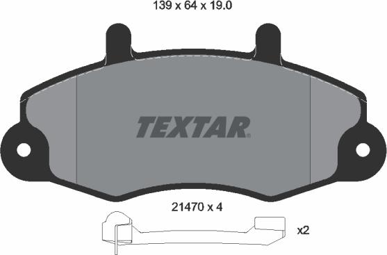 Textar 89002900 - Комплект гальм, дисковий гальмівний механізм autozip.com.ua