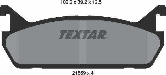 Textar 2155901 - Гальмівні колодки, дискові гальма autozip.com.ua