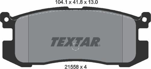 Textar 2155801 - Гальмівні колодки, дискові гальма autozip.com.ua