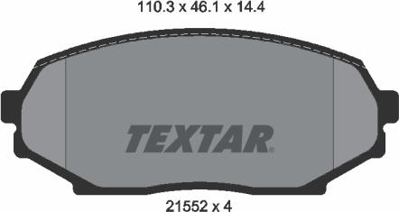 Textar 2155202 - Гальмівні колодки, дискові гальма autozip.com.ua