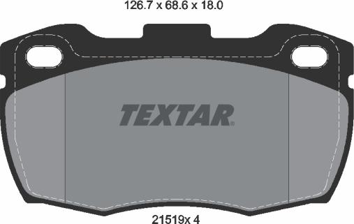 Textar 2151901 - Гальмівні колодки, дискові гальма autozip.com.ua