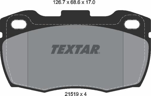 Textar 2151902 - Гальмівні колодки, дискові гальма autozip.com.ua