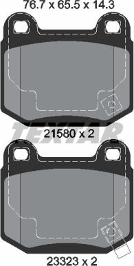Textar 2158001 - Гальмівні колодки, дискові гальма autozip.com.ua