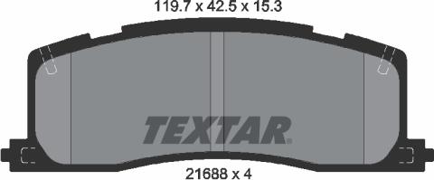 Textar 2168801 - Гальмівні колодки, дискові гальма autozip.com.ua