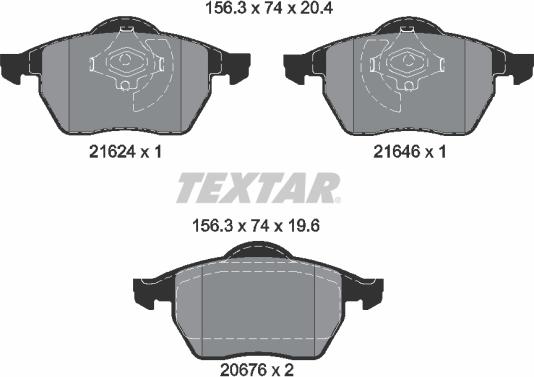 Textar 89011700 - Комплект гальм, дисковий гальмівний механізм autozip.com.ua