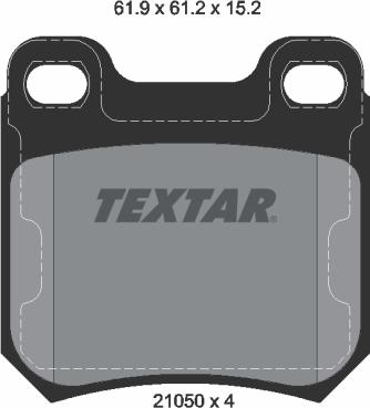 Textar 2105002 - Гальмівні колодки, дискові гальма autozip.com.ua