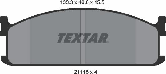 Textar 2111501 - Гальмівні колодки, дискові гальма autozip.com.ua