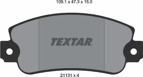 Textar 2113102 - Гальмівні колодки, дискові гальма autozip.com.ua