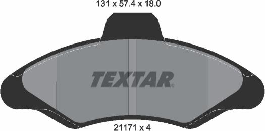 Textar 89001900 - Комплект гальм, дисковий гальмівний механізм autozip.com.ua