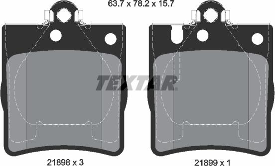 Textar 2189881 - Гальмівні колодки, дискові гальма autozip.com.ua