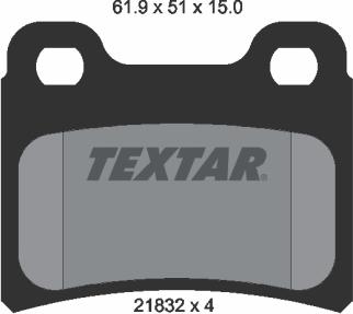 Textar 2183201 - Гальмівні колодки, дискові гальма autozip.com.ua