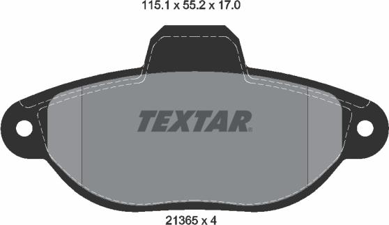 Textar 2136502 - Гальмівні колодки, дискові гальма autozip.com.ua