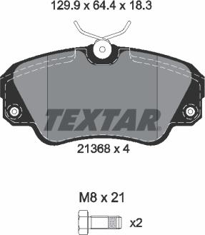 Textar 2136801 - Гальмівні колодки, дискові гальма autozip.com.ua