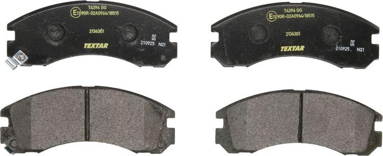 Textar 2136301 - Гальмівні колодки, дискові гальма autozip.com.ua