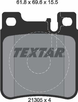 Textar 2130504 - Гальмівні колодки, дискові гальма autozip.com.ua