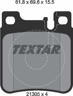 Textar 2130501 - Гальмівні колодки, дискові гальма autozip.com.ua