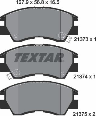 Textar 2137301 - Гальмівні колодки, дискові гальма autozip.com.ua