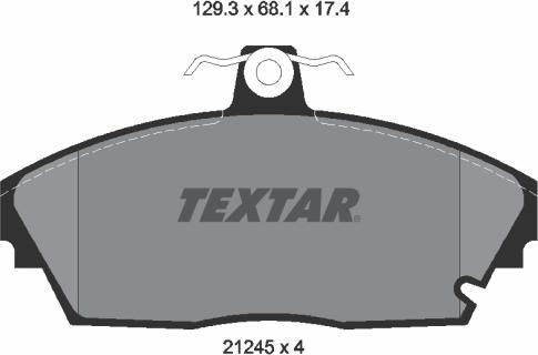 Textar 2124502 - Гальмівні колодки, дискові гальма autozip.com.ua