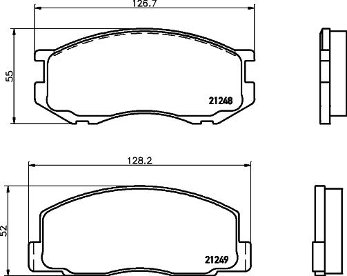 Textar 2124801 - Гальмівні колодки, дискові гальма autozip.com.ua