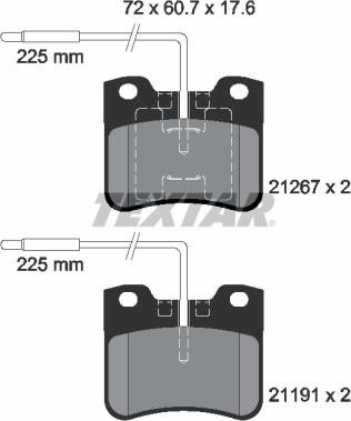 Textar 2126702 - Гальмівні колодки, дискові гальма autozip.com.ua