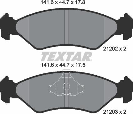 Textar 89002100 - Комплект гальм, дисковий гальмівний механізм autozip.com.ua