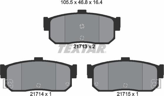 Textar 2171301 - Гальмівні колодки, дискові гальма autozip.com.ua