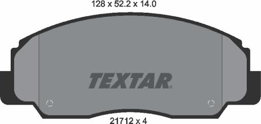 Textar 2171201 - Гальмівні колодки, дискові гальма autozip.com.ua
