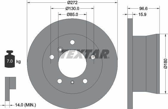 Textar 2390101-1376-00 - Комплект гальм, дисковий гальмівний механізм autozip.com.ua