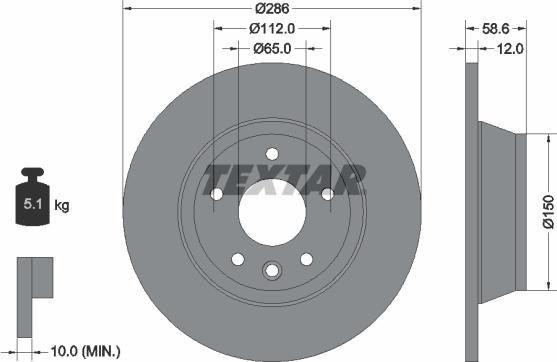 Textar 2391401-1594-00 - Комплект гальм, дисковий гальмівний механізм autozip.com.ua