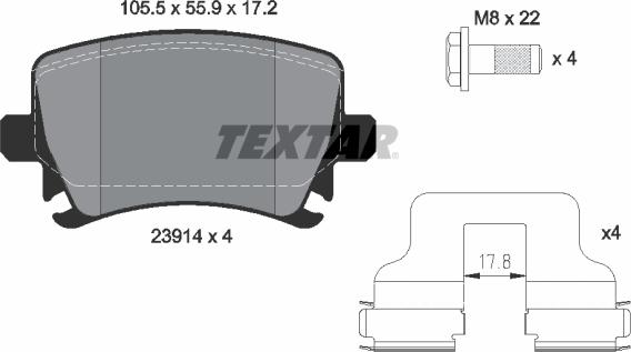 Textar 2391401-1325-00 - Комплект гальм, дисковий гальмівний механізм autozip.com.ua