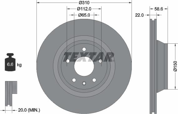 Textar 2391402-1606-00 - Комплект гальм, дисковий гальмівний механізм autozip.com.ua