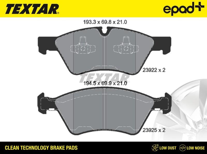 Textar 2392201CP - Гальмівні колодки, дискові гальма autozip.com.ua