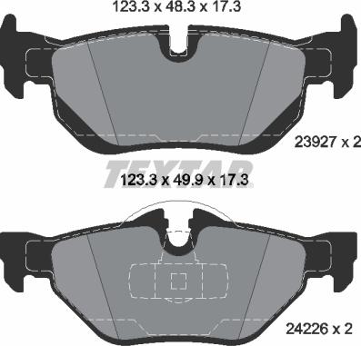 Textar 2392781 - Гальмівні колодки, дискові гальма autozip.com.ua