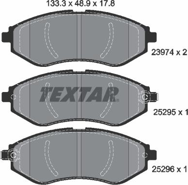 Textar 2397406 - Гальмівні колодки, дискові гальма autozip.com.ua