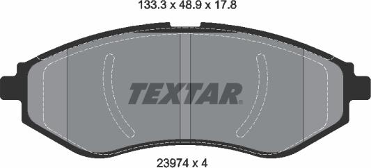 Textar 2397401 - Гальмівні колодки, дискові гальма autozip.com.ua