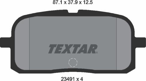 Textar 2349101 - Гальмівні колодки, дискові гальма autozip.com.ua