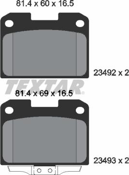 Textar 2349201 - Гальмівні колодки, дискові гальма autozip.com.ua